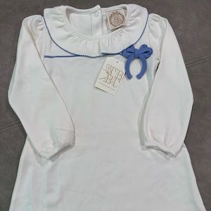 TBBC NWT Rachel Price Ruffle Dress in Palmetto Pearl/Park City Periwinkle